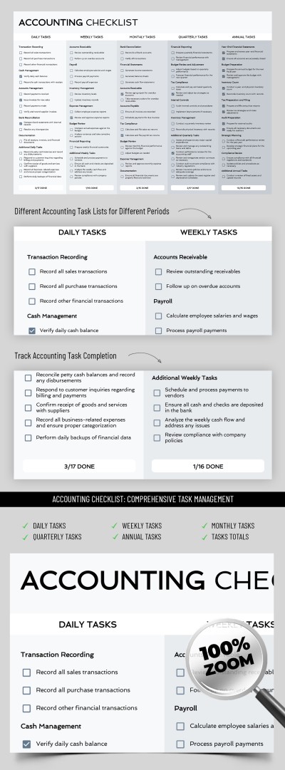 Accounting Checklist Template