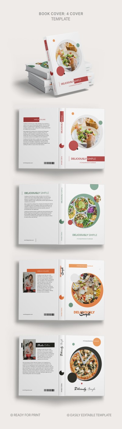 Aesthetic Cook Book Cover Template