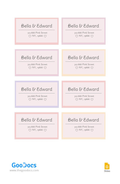Aesthetic Wedding Labels Template