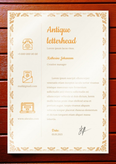 Antique Letterhead Template