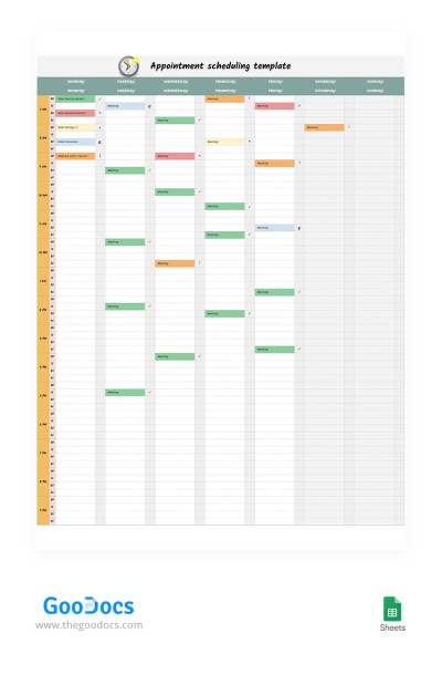 Appointment Scheduling with Marks Template