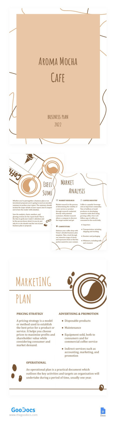 Aroma Mocha Cafe Business Plan Template