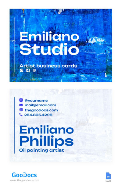 Artist Oil Paintings Business Card - Artist Business Cards
