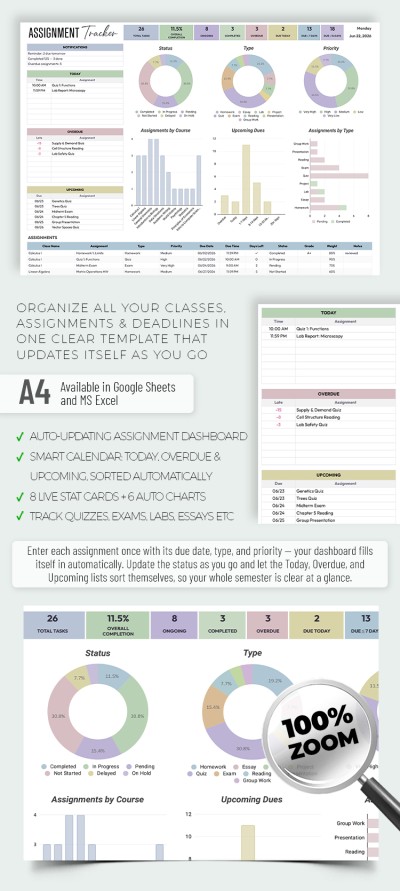 Assignment Tracker Template Template
