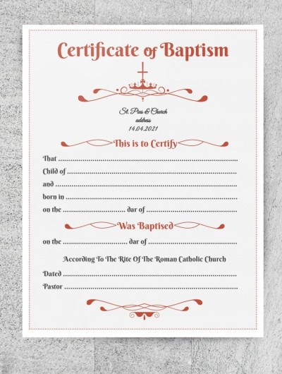 Free Baptism Certificate Template in Google Docs and Microsoft Word