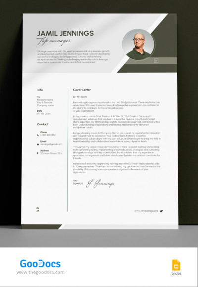 Basic Cover Letter for Resume Template