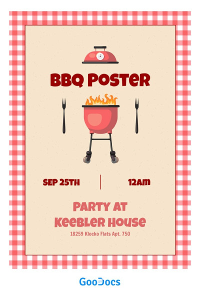 Excellent BBQ Poster Template