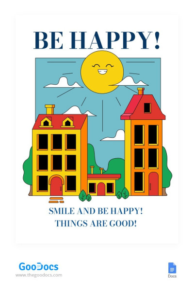Be Happy Poster Template