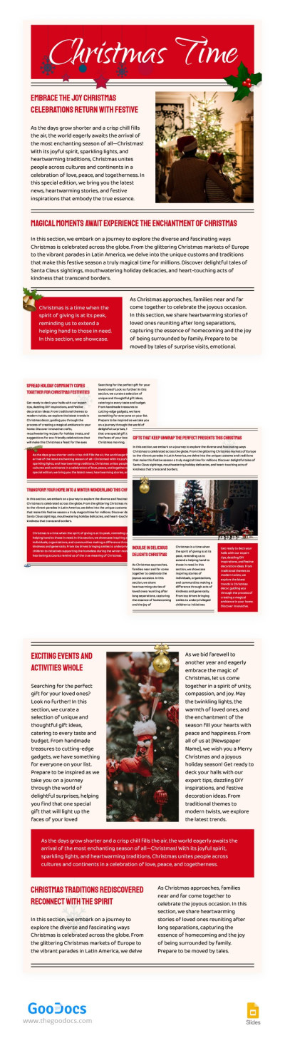 Beautiful Christmas Newsletter - Christmas Newsletters