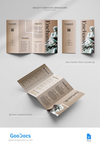 Beauty Services Brochure Template