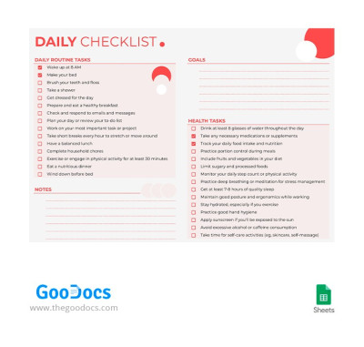 Beige Daily Checklist Template