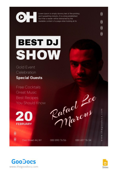 Bestes DJ-Show-Event-Flyer. Vorlage
