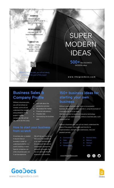Black Elegant Modern Brochure - Modern Brochures