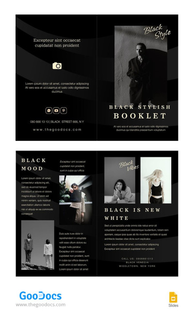 Brochure minimaliste noire Modèle