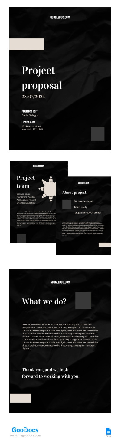 Proposition commerciale sur papier noir