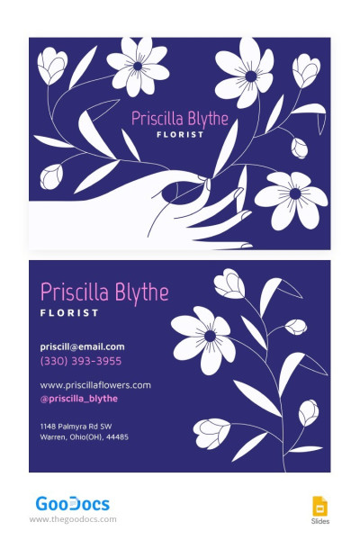 Florist Business Card Template