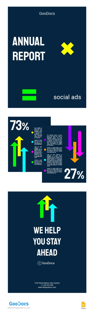 Blue Stylish Annual Report Template