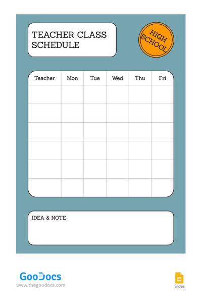 Free Class Schedule Templates In Google Docs, Google Sheets ...