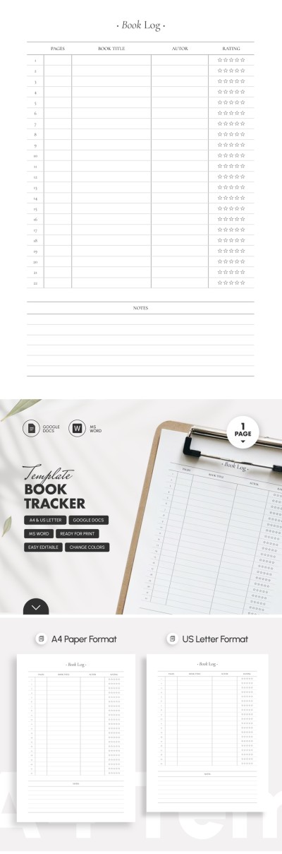 Book Tracker Template Template