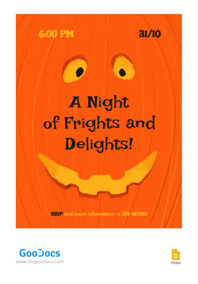 Bright Orange Halloween Flyer - Halloween Flyers