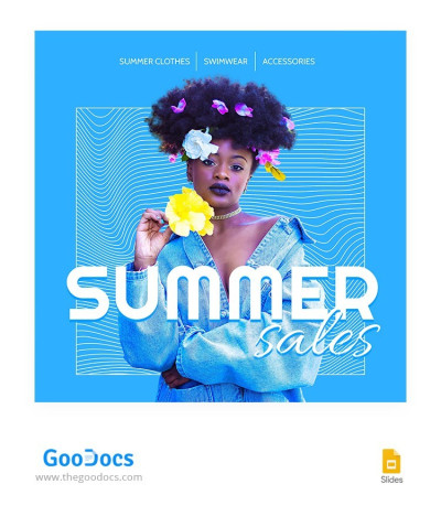Brillantes ventas de verano - Publicación de Instagram Plantilla