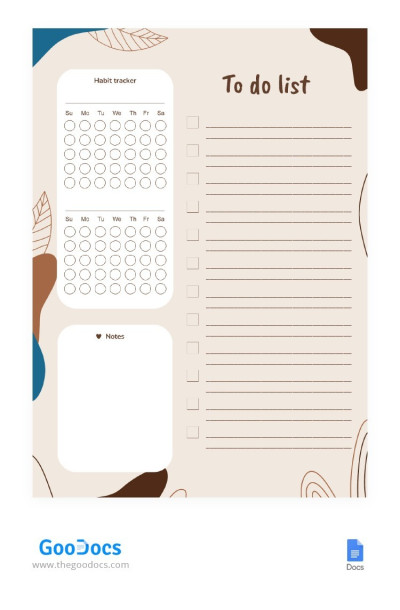 Brown To Do List Template