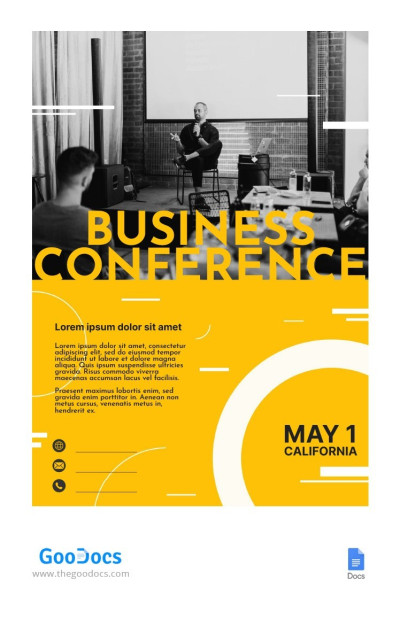 Yellow Business Conference Poster - Business Posters