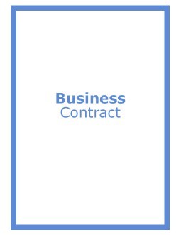 Business Contract Template