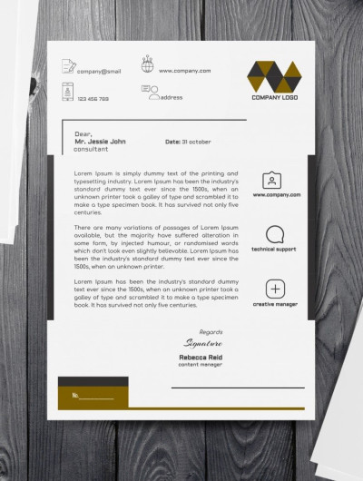 Fresh Business Letterhead Template