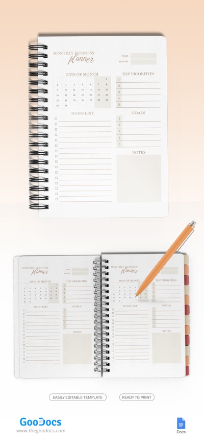 Business Planner Template
