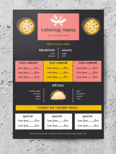 Menu di Catering Modello