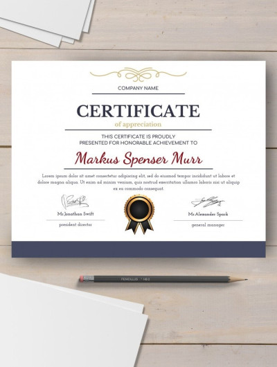 Formal Style Certificate Template