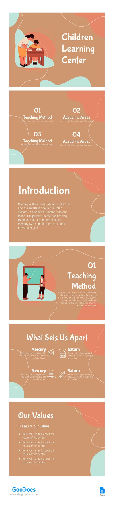 Children Learning Centr Presentation Template