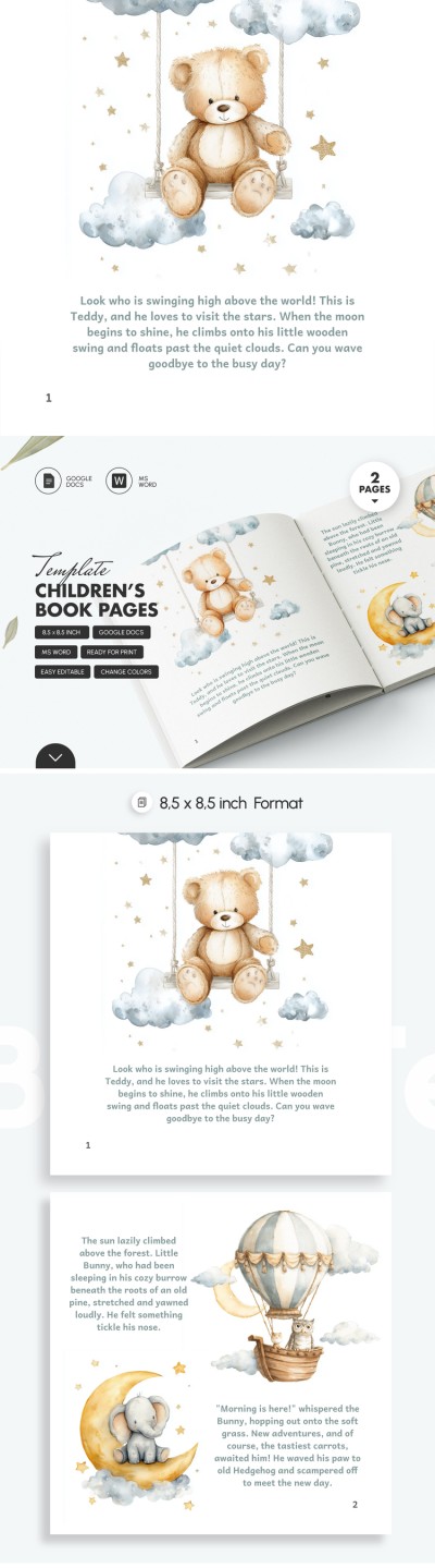 Children’s Book Page Template Template