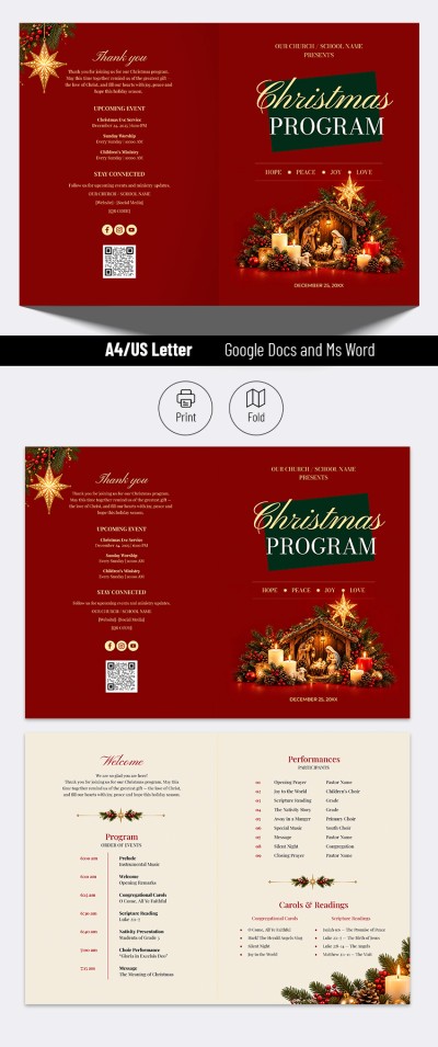 Christmas Program Template Template