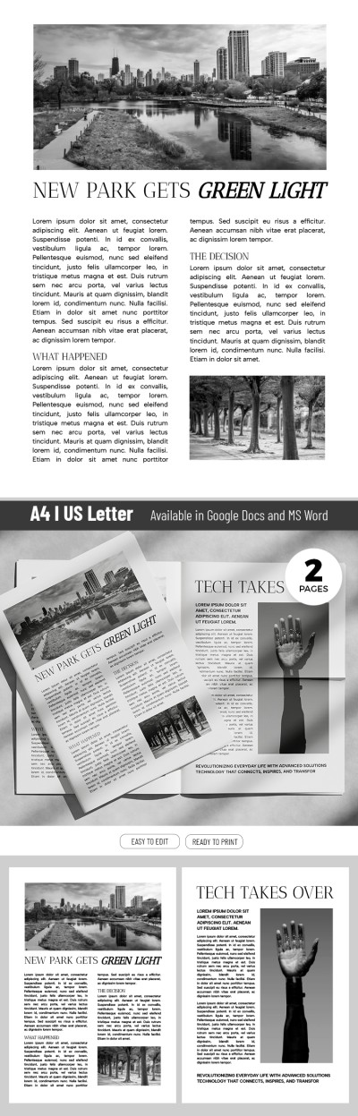 Classic Elegant Newspaper Template