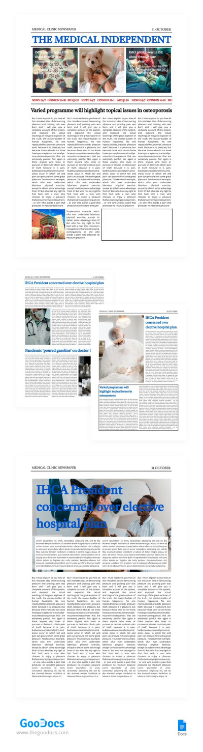 Classico giornale medico Modello