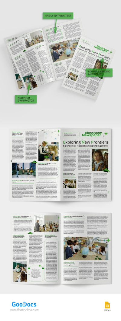 Classroom News Newspaper Template