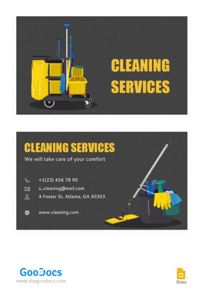 Carte de visite des services de nettoyage - Cartes de visite de nettoyage
