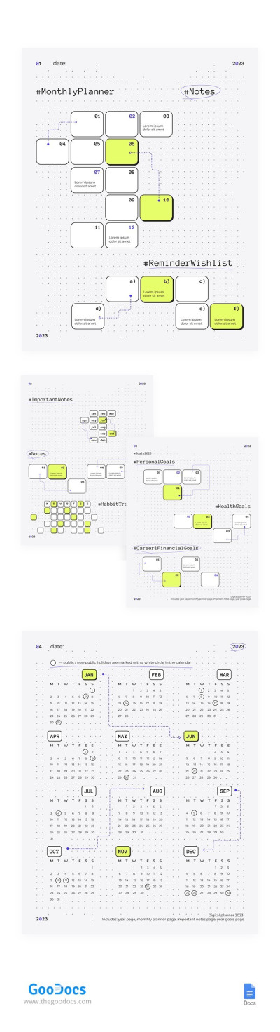 Clear Business Planner 2023 Template