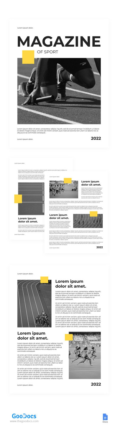 Clear Sport Magazine Template