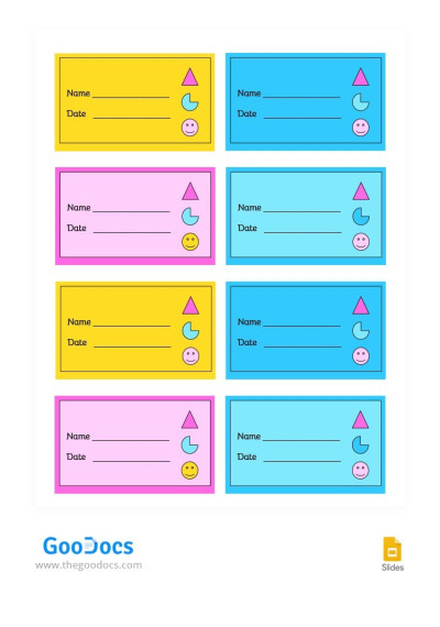 Étiquette de livre colorée Modèle