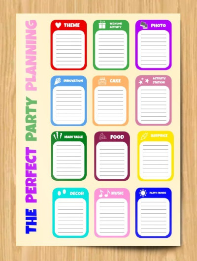 Colorful Event Planning Checklist Template