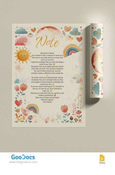 Illustrated Note Template