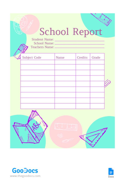 Colorful School Report - School Reports