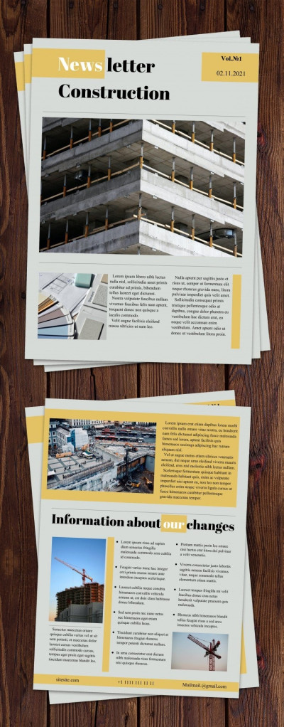 Construction Newsletter Template