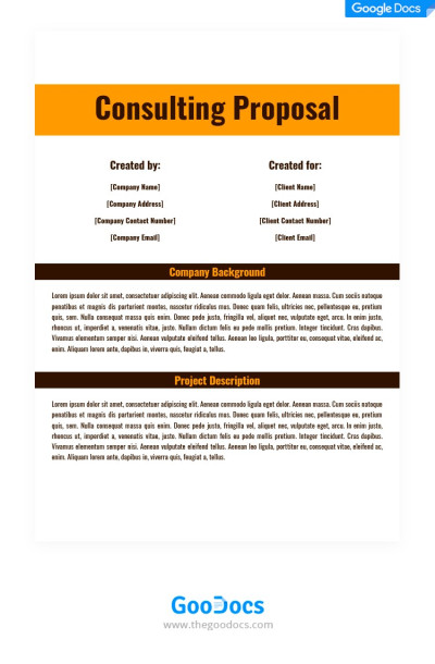 Consulting Proposal Template