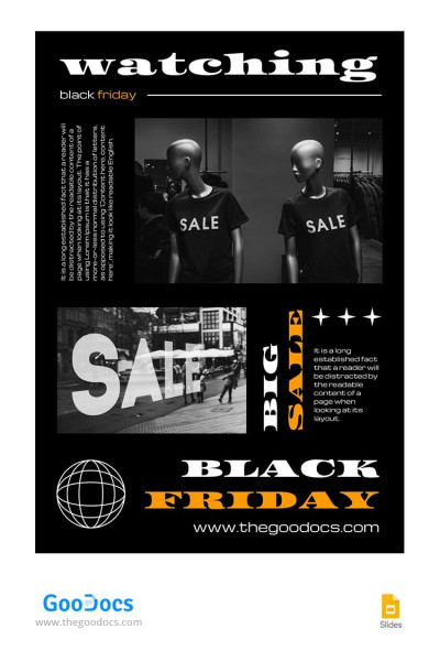 Affiche contemporaine du Black Friday. Modèle