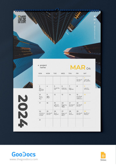 2024 Content Calendar Template