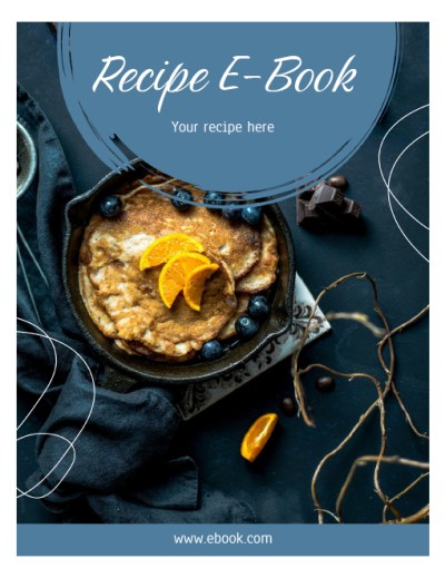 Livro de Receitas Azul Modelo